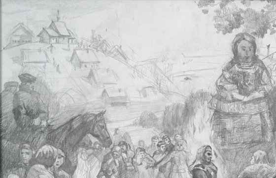 Maslenitsa. Farewell to winter. 17th century