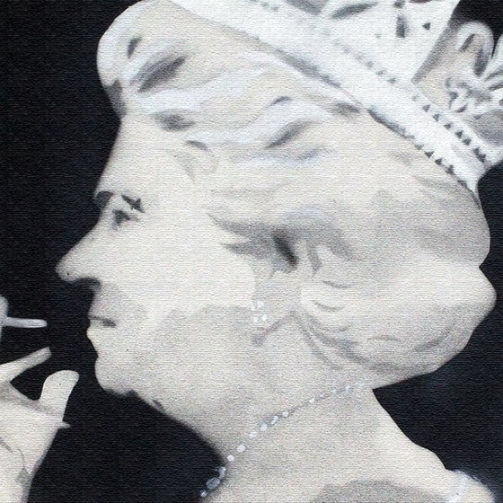 Spliff Queen black  (on gorgeous watercolour paper).