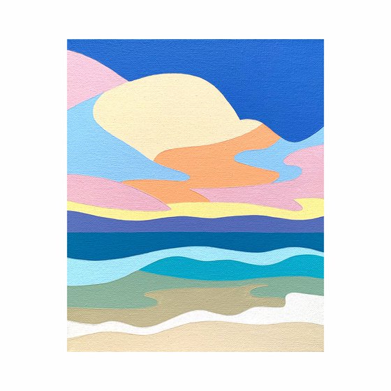 Coastal Sunset Before The Rain