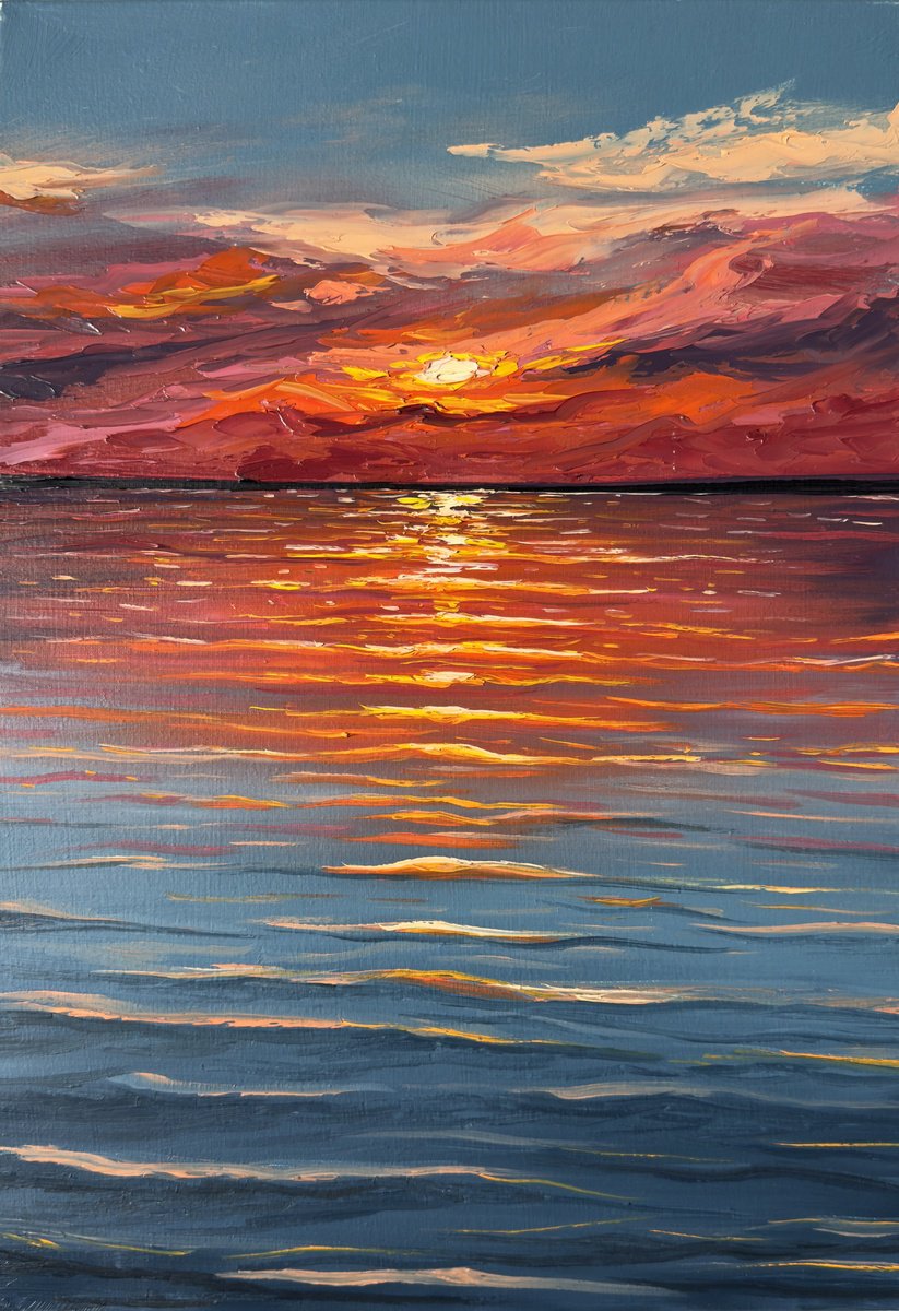 Expressive Landscape Oil Painting By Elena Adele Dmitrenko, 14 X 20, Memory Of Summer, Original Artwork