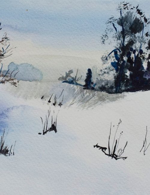 "Winter Study №1" 6,8"x5,9" by Irina Bibik-Chkolian