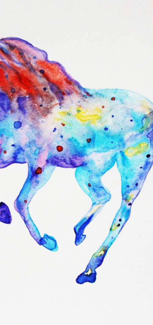 Horse, watercolor by Luba Ostroushko