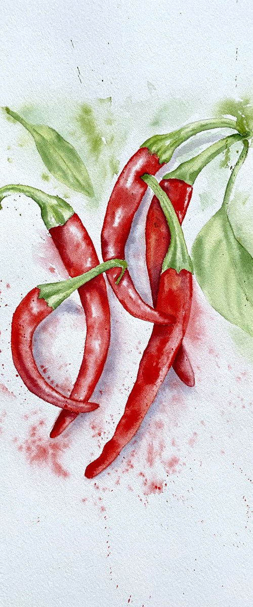 Sketch of red peppers by Tina Shyfruk