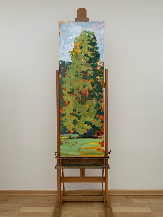 Man and Dog Under a Tree