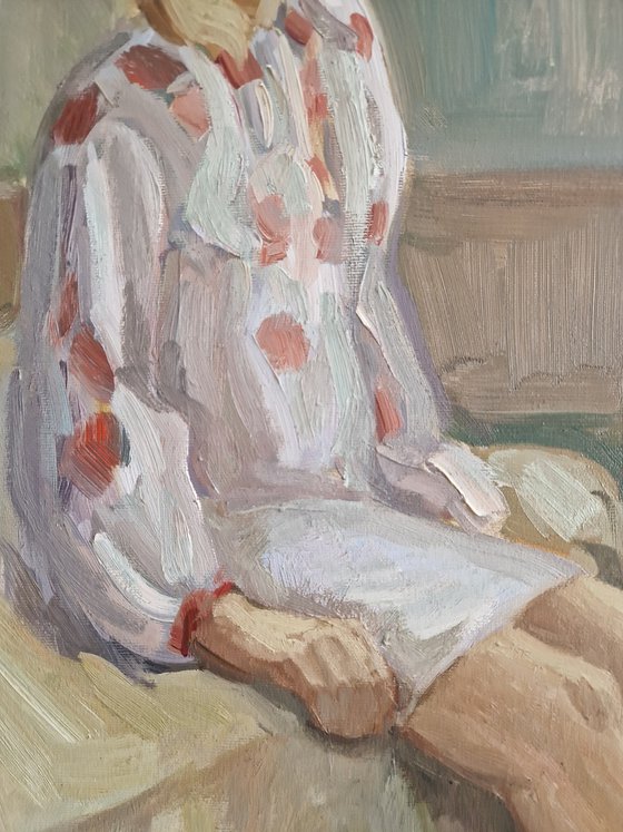 Oil portrait "Lyudmila"