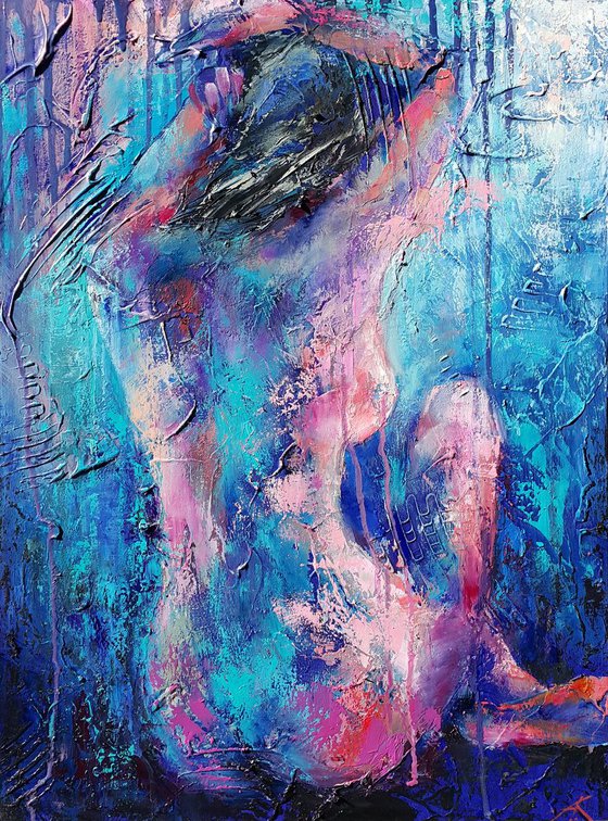 Naked woman -  original oil painting