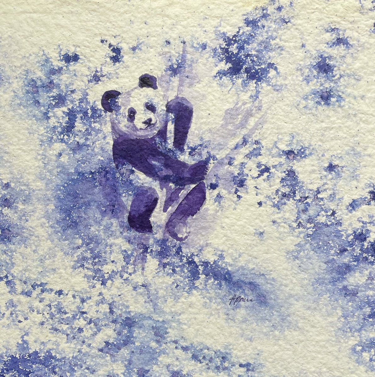 Panda Perch 2 by Hannah Bruce