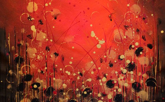 Perfect Atmosphere #2 - Extra large original abstract floral landscape