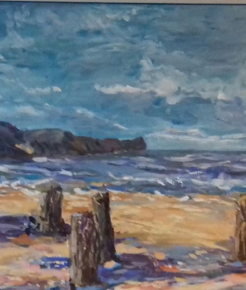 The Beach At Sandsend by Ann Kilroy