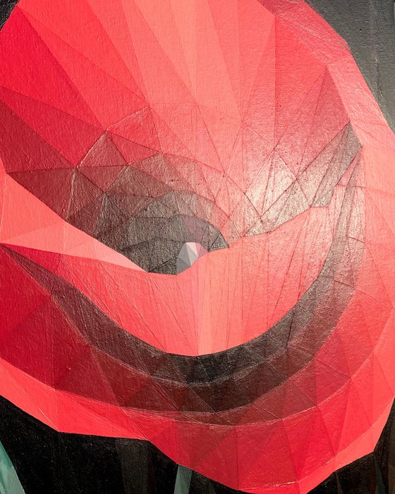 SCARLET POPPY ON A BLACK