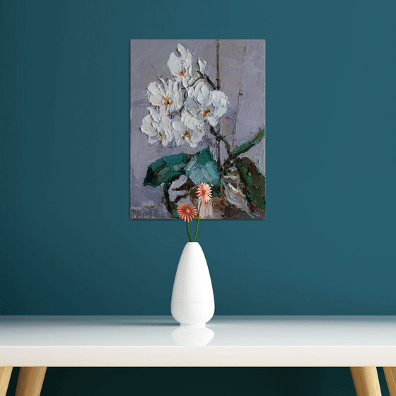 Blooming Orchid painting