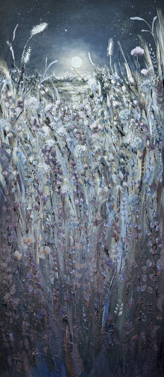  Silver Meadow By Emma Sian Pritchard, 16 X 36, Artwork For Sale On Artfinder