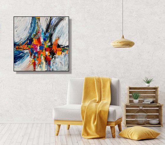 A Day to be Remembered - TEXTURED ABSTRACT ART –  READY TO HANG!