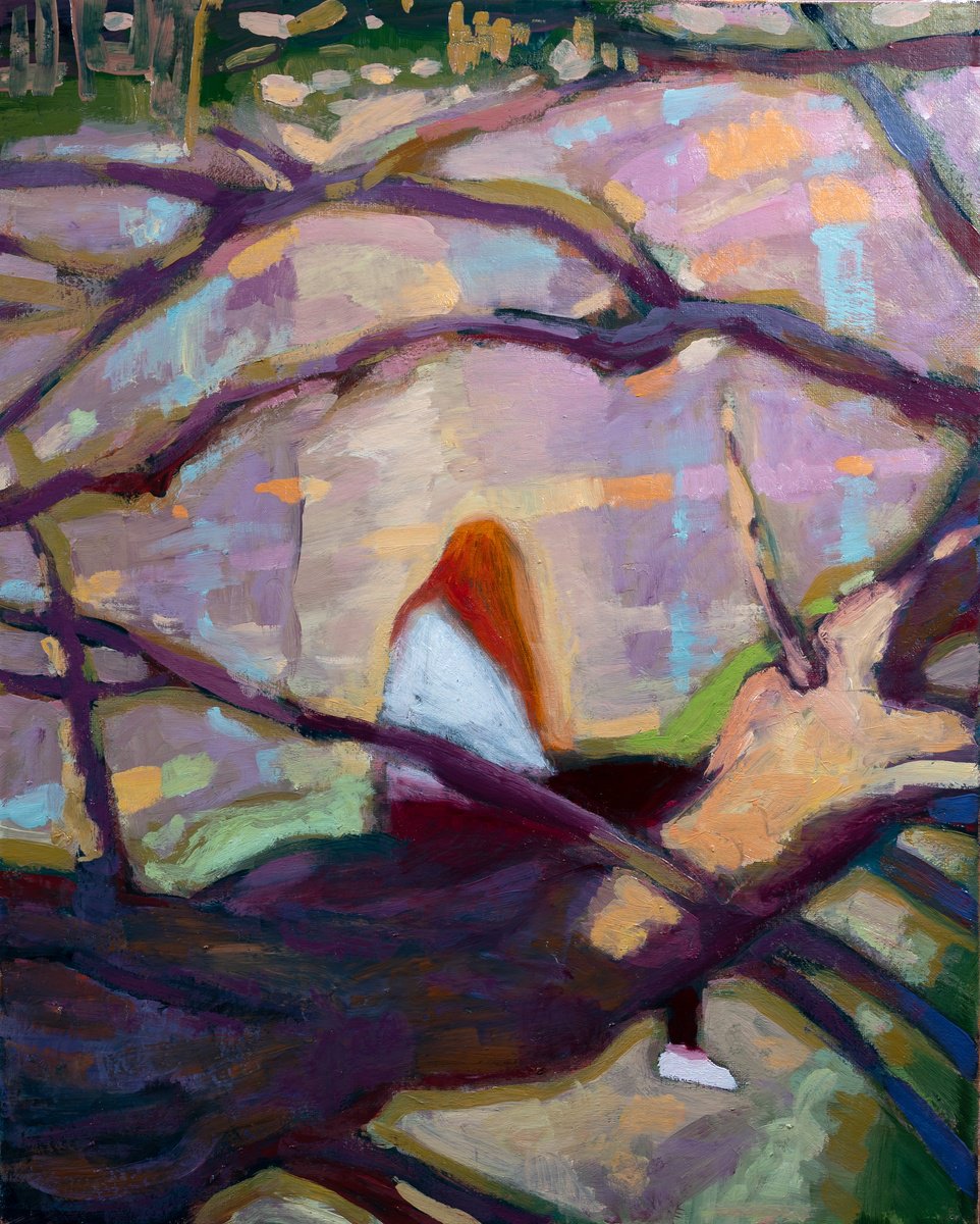 Impressionistic Landscape Oil Painting By Ron Cooper, 16 X 20", Higher View, Original Artwork