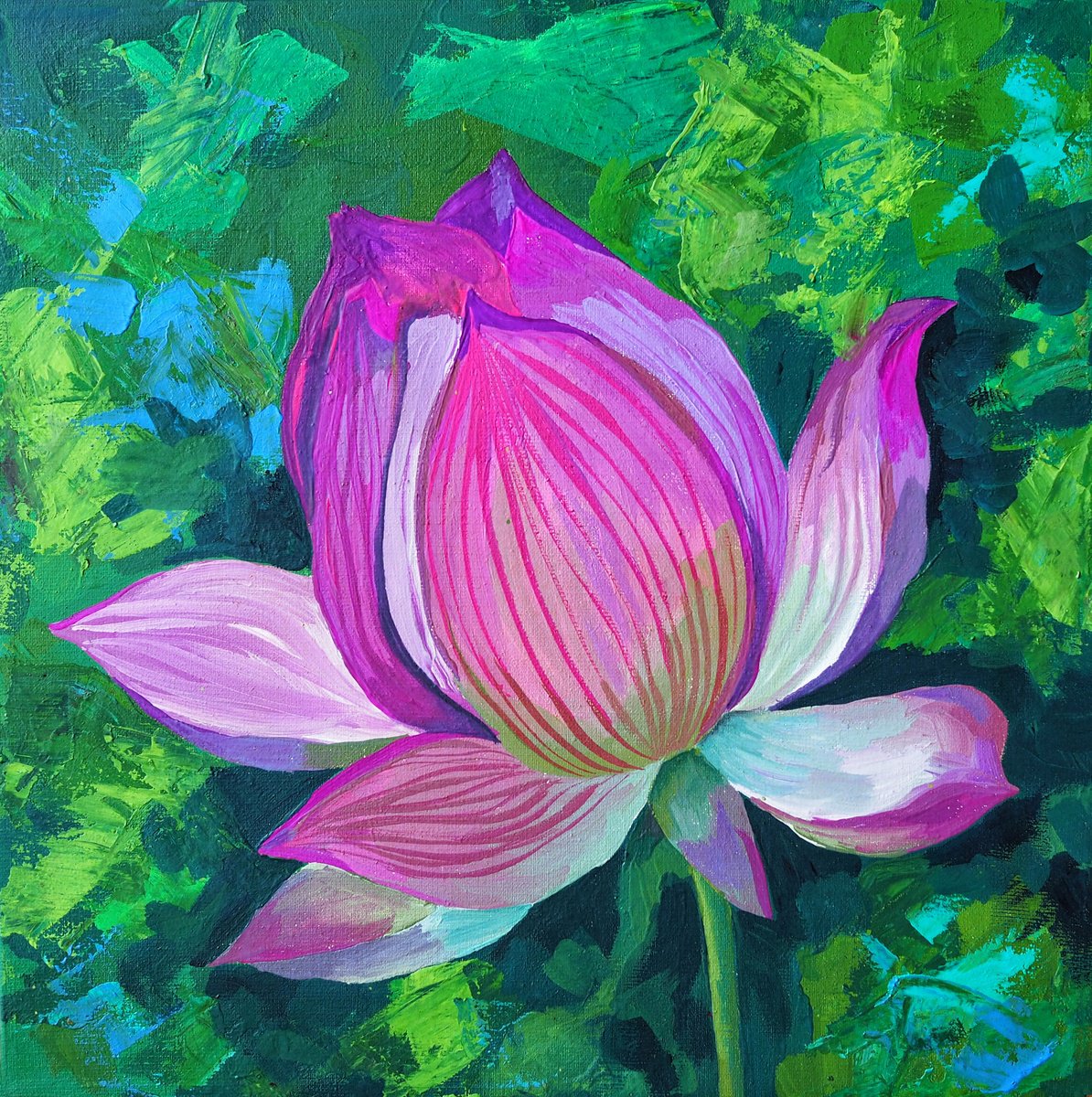 Lotus lily - original artwork by Delnara El
