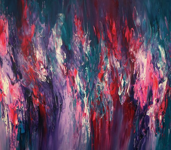 Magenta Turquoise Abstraction XXL 1