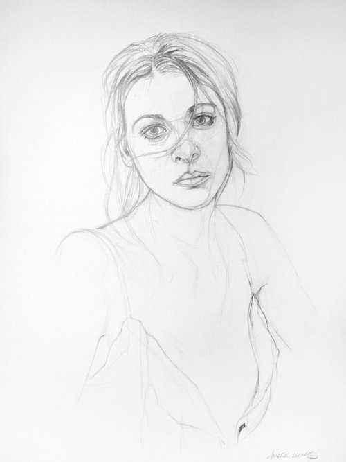 Woman Head and Shoulders Study I by Andre Leonard
