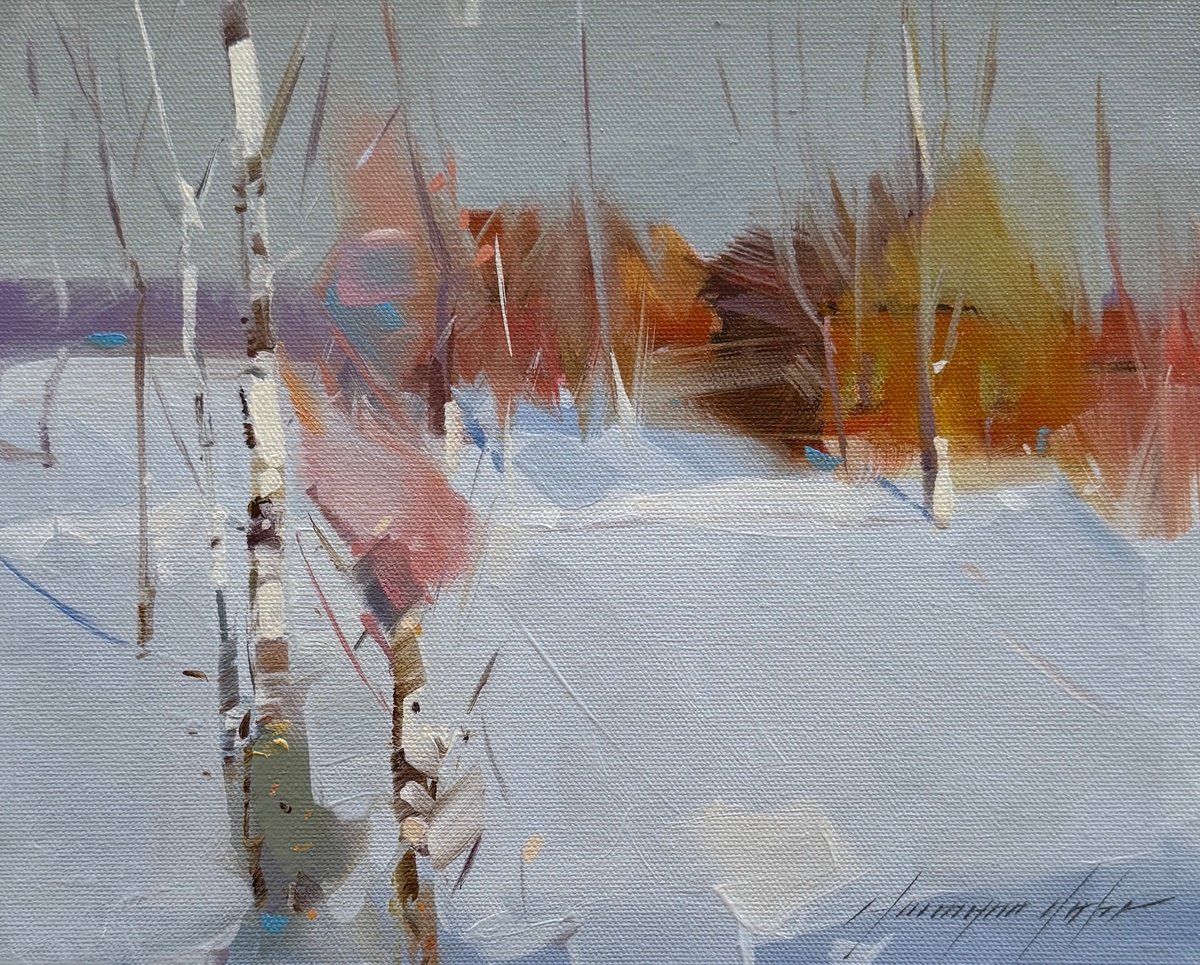 Birches By Vahe Yeremyan, 11 X 9, Artwork For Sale On Artfinder