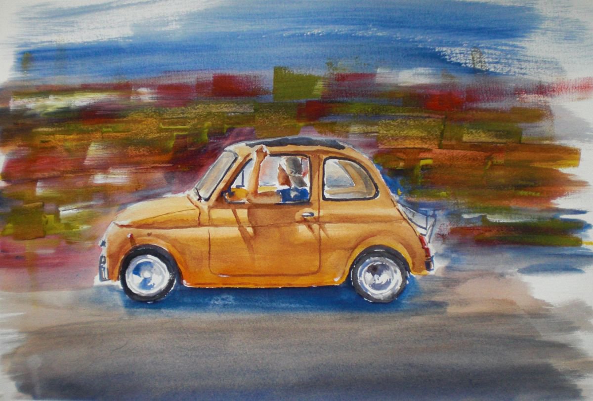 Expressive Portrait Watercolour By Giorgio Gosti, 18 X 13, 500, Original Artwork