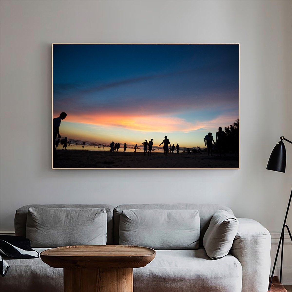 Photorealistic Landscape Photograph By Serge Horta, 48 X 32", Evening Stroll, Original Artwork