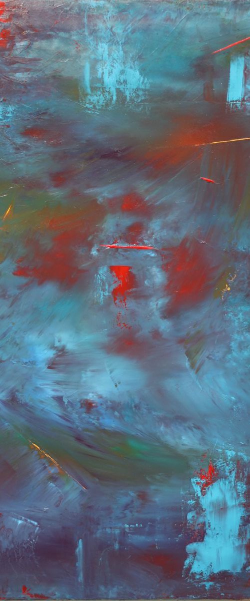 Blue Abstract Ten by Robert Lynn