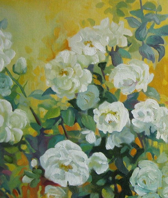 White roses - floral art