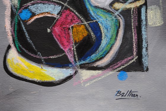 Composition au vase noir