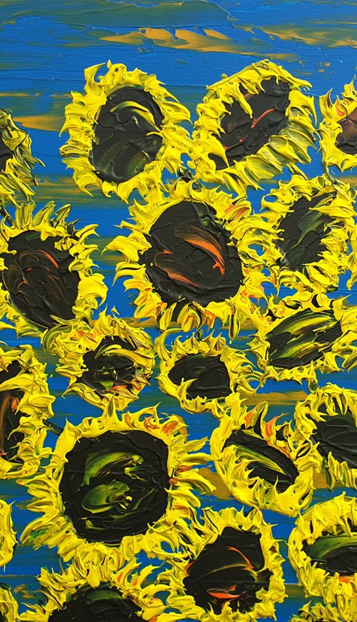 Blooming sunflowers 6 by Daniel Urbaník