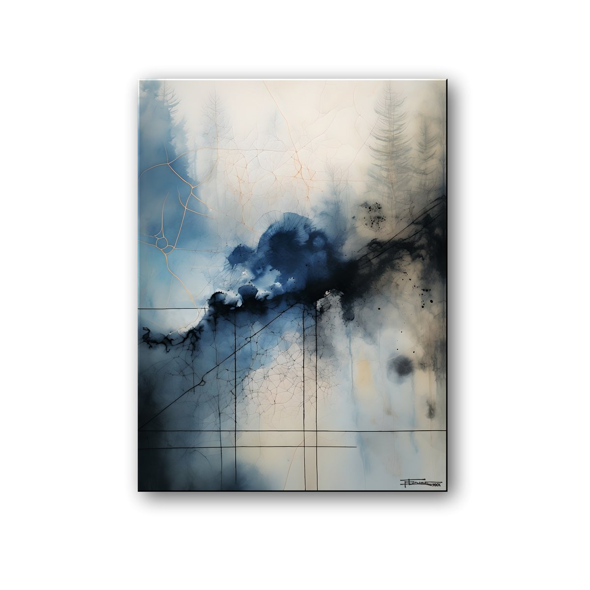 Organic Landscape Giclee Print By Eloise Holbrook, 36 X 48, Trees Of Winter 2, Original Artwork