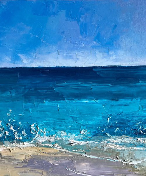Abstract Turquoise Ocean by Mily Art