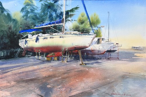Yachts are resting by Eugenia Gorbacheva