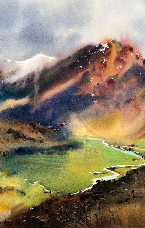 Mountains in autumn by Eugenia Gorbacheva
