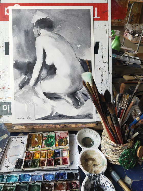"Female nude model " by Olga Tsarkova