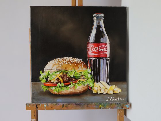 Fast Food, Burger Painting