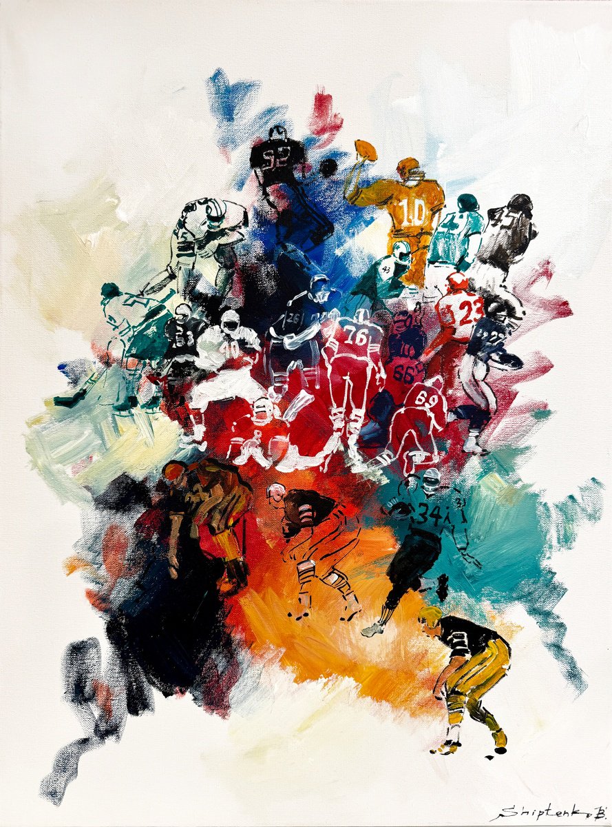 Impressionistic Portrait Acrylic Painting By Bogdan Shiptenko, 17 X 24, Live Energy, Original Artwork