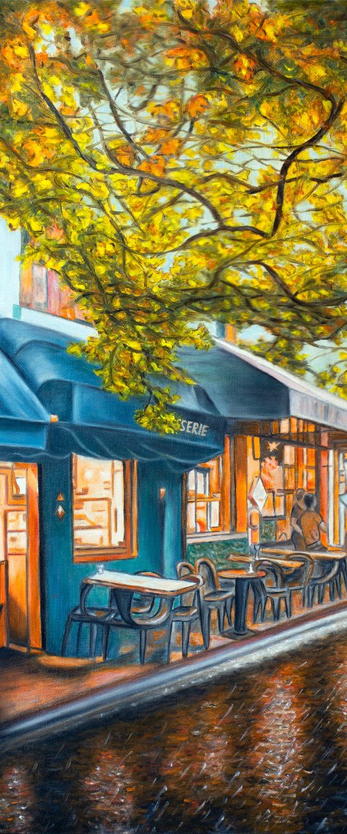 Autumn Cafe by Vera Melnyk by Vera Melnyk