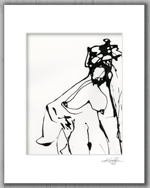 Doodle Nude 23 - Minimalistic Abstract Nude Art by Kathy Morton Stanion by Kathy Morton Stanion