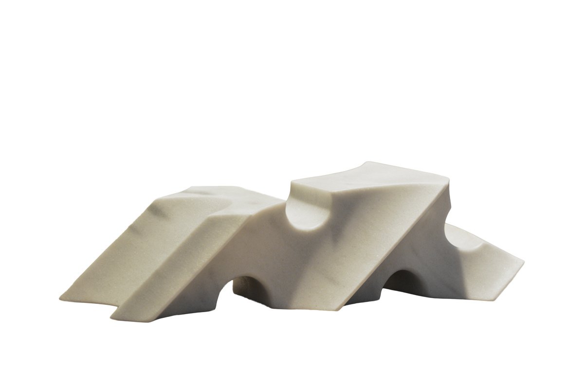 Impressionistic Animal Stone Sculpture By Ognyan Chitakov, 22 X 9", "Dragon Of Wisdom", Original Artwork