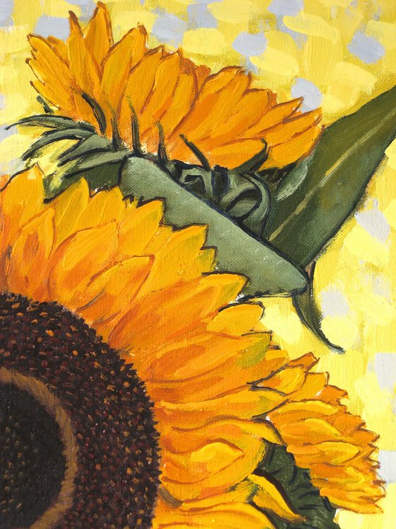 Sunflowers and Leaves