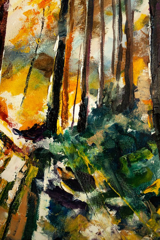 " Trees in the sun " Autumn landscape