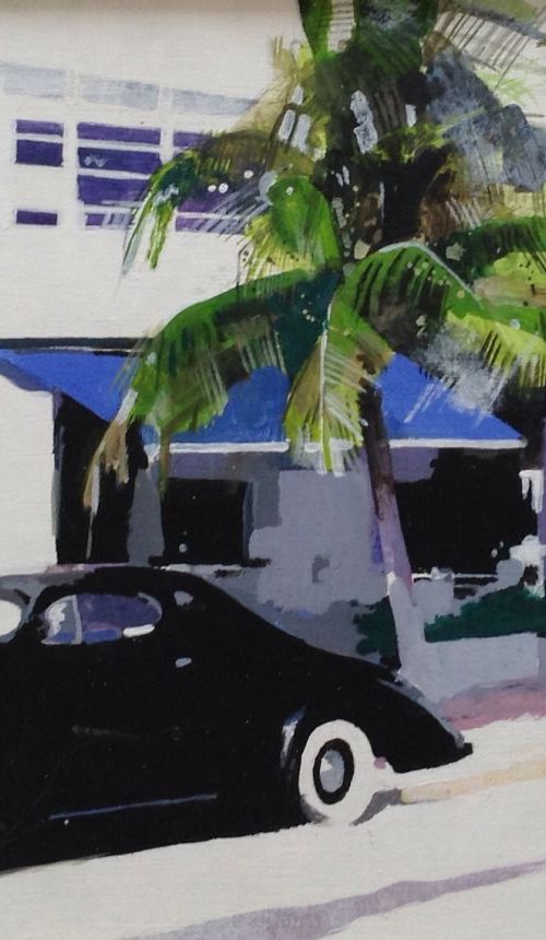 Ocean Drive, Miami Beach, mid morning by Julian Sutherland-Beatson