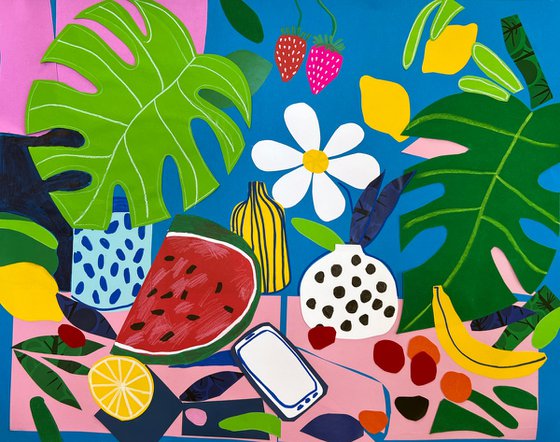 Tropical Still Life Collage