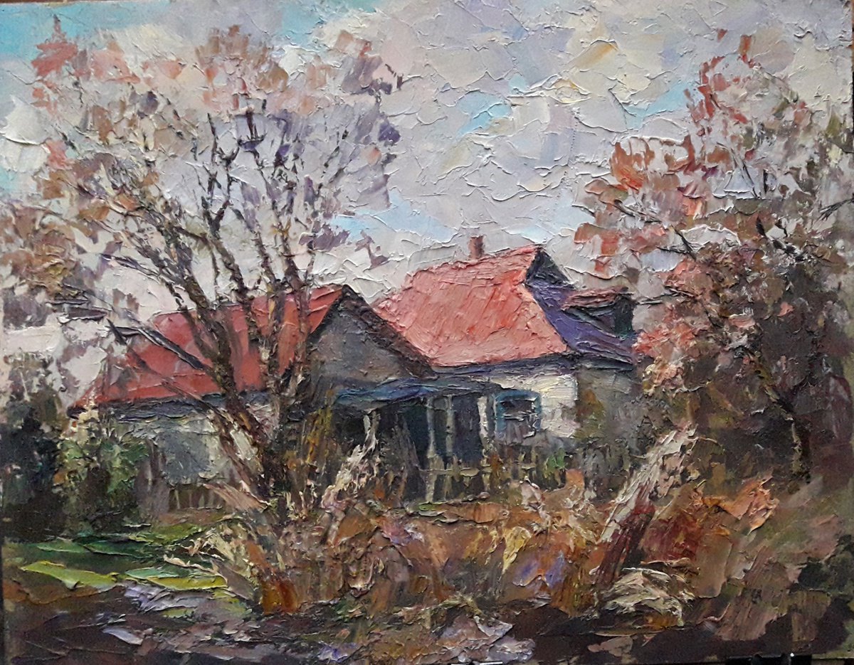 Oil painting Autumn has come by Boris Serdyuk