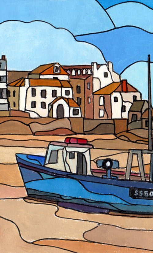 "The blue boat, St Ives harbour" by Tim Treagust