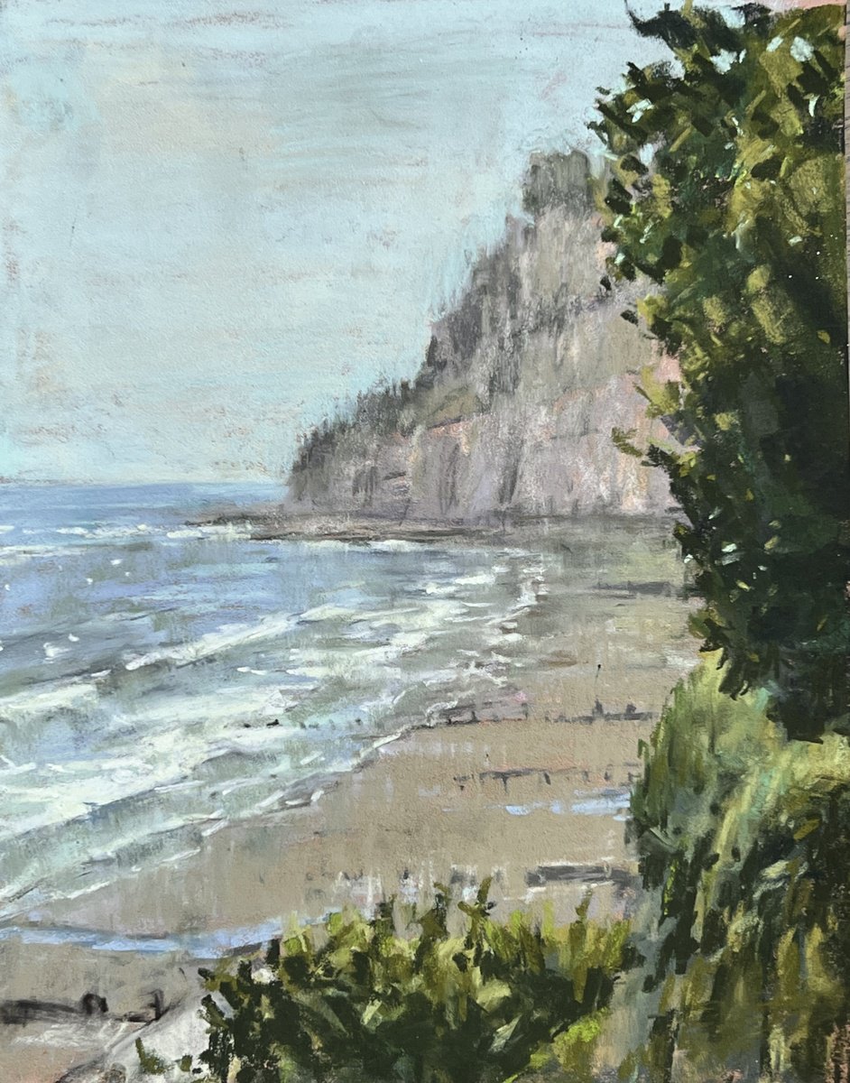 Shanklin beach from the chine by Louise Gillard
