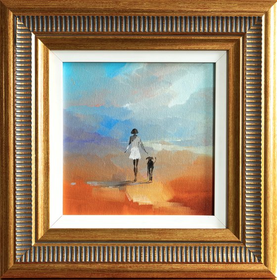 'Together Again' Framed Impressionistic Painting