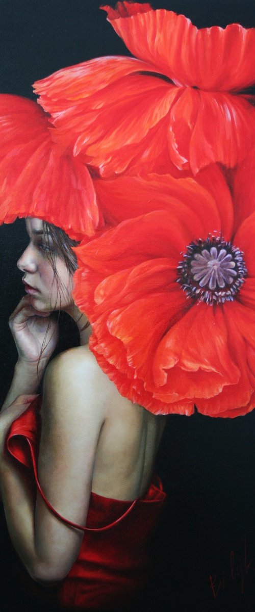 Tenderness in poppies by Oksana Bilyk