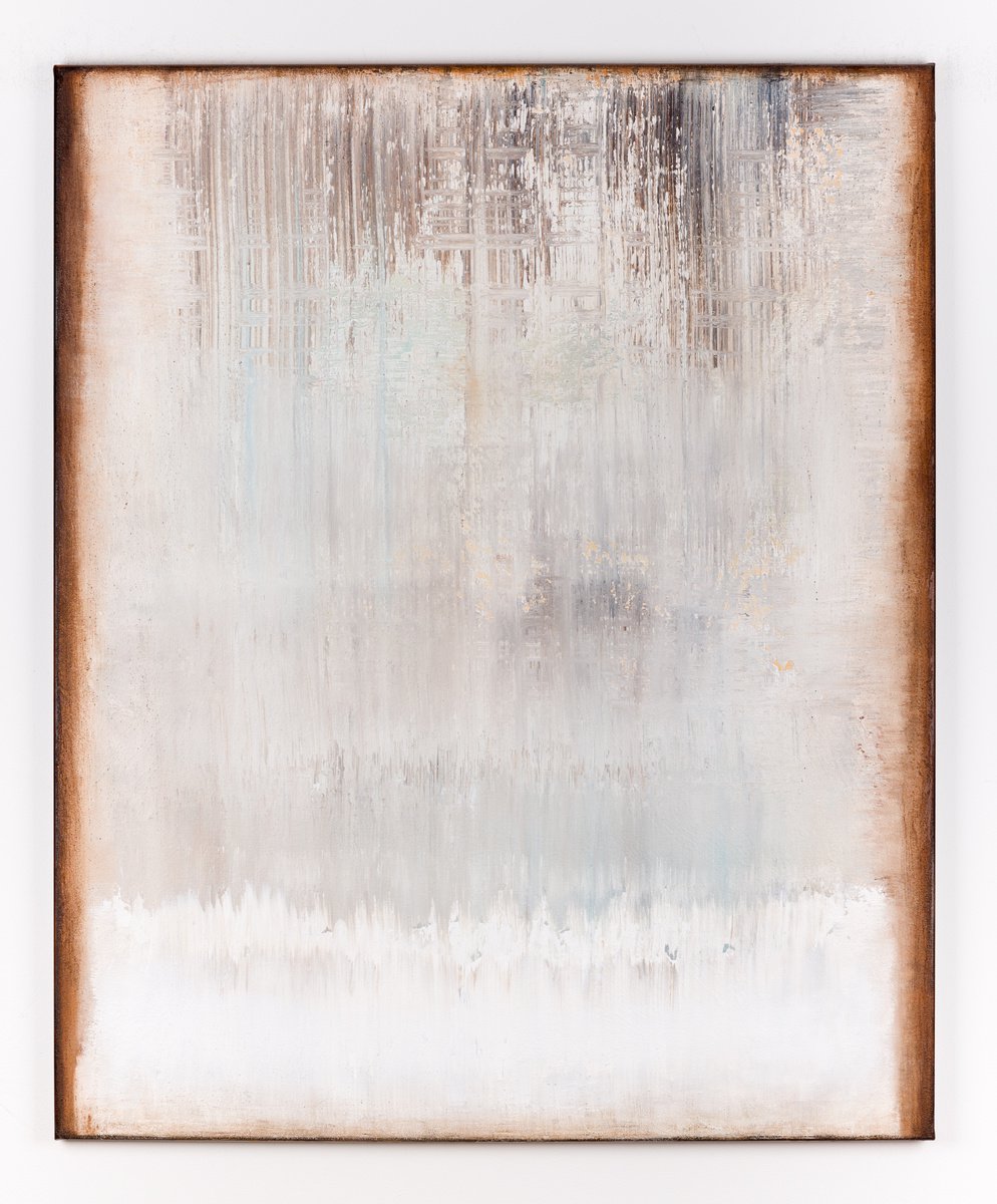 Abstract Acrylic Painting By Radek Smach, 35 X 43", Brown Ht674, Original Artwork