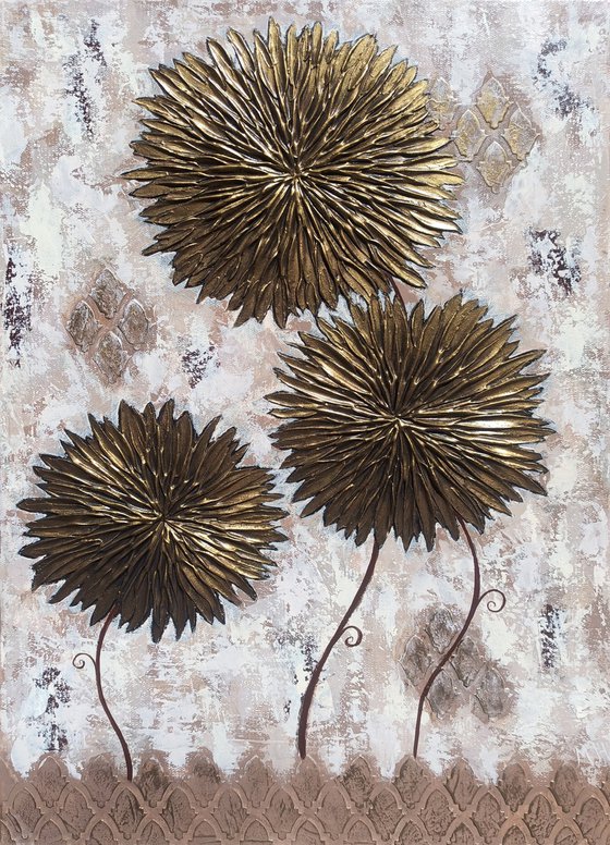 GOLD ASTERS -  TRIPTYCH