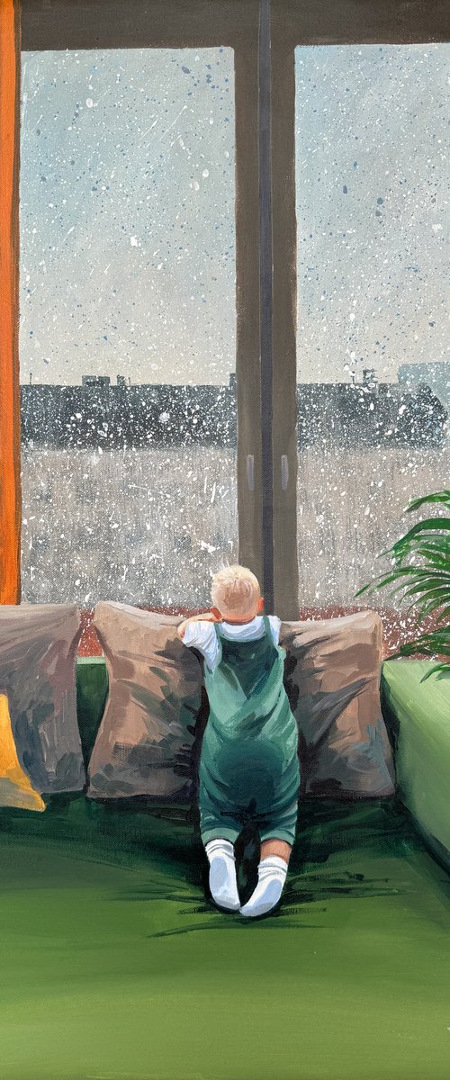 Childhood. Мy first snow by Yevheniia Salamatina